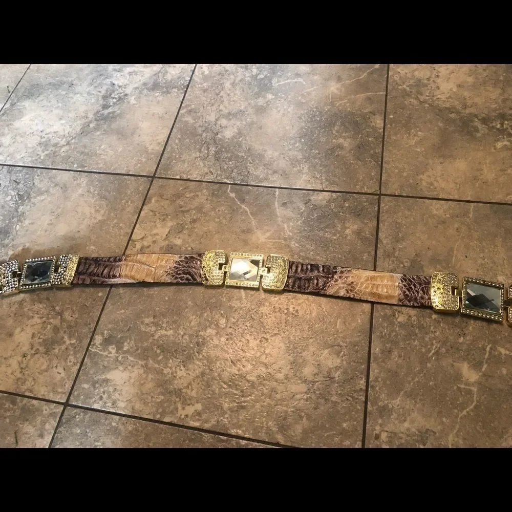 Los Altos boots alligator bling belt